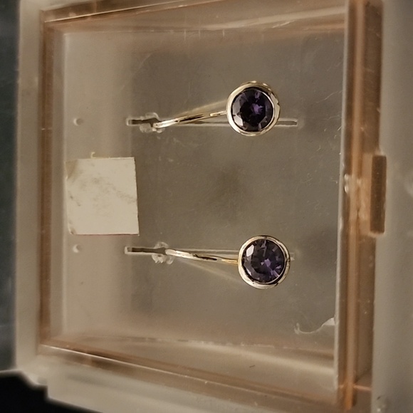65. AMETHYST EARRINGS - Picture 2 of 2